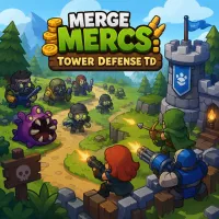 Play Merge Mercs: Tower Defense TD now!