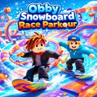 Play Obby Snowboard Race Parkour now!